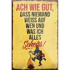 schilderkreis24 Funny Saying "ACH wie gut.." Magnet Decorative Fridge Magnet Humour Gift Idea Birthday Christmas 9 x 6 cm