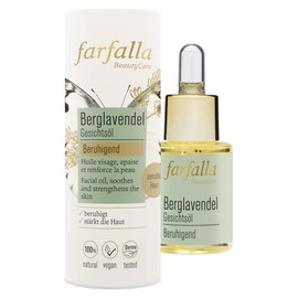 farfalla Berglavender Facial Oil - Soothing - 100% Certified Natural Cosmetics - 15 ml