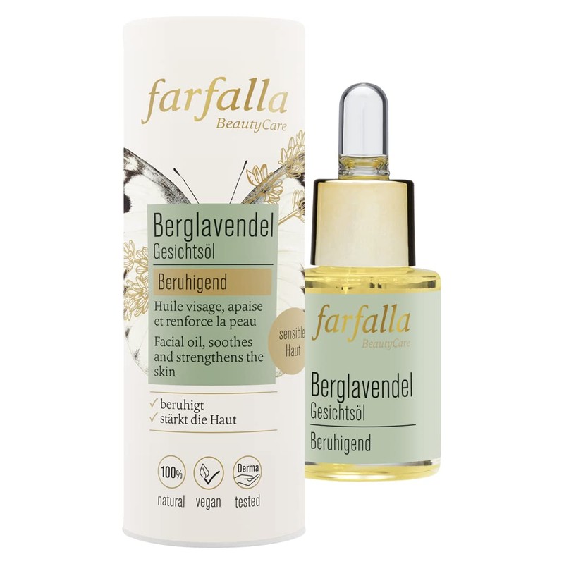 farfalla Berglavender Facial Oil - Soothing - 100% Certified Natural