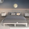 ITIMIDI 4 Inch White King Size Bed Frame, Metal Platform