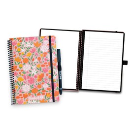 BAMBOOK Floral Notebook - A5 - Lined, Reusable Notebook, Notepad, Reusable Notebook