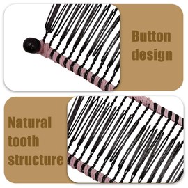 SULIUDAJI Pack of 2 Anti Slip Hair Clips, Elastic Comb Clip Retro Banana Hair Clips, Banana Stretch Hair Accessories, 30 Tooth Banana Comb Clips for Thick, Wavy, Matted, Natural Curly Hair