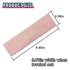 LHDOS 2PCS Fluffy Lamb Wool Car Seat Belt Pad, Soft & Comfortable Shoulder Pad Neck Cushion Protector for Adult Youth Kid, Fuzzy Car Seatbelt Cover for Car, Truck, SUV, RV (Pink)