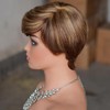 Mysyty Highlight Short Bob Wig Human Hair Pixie Cut wigs
