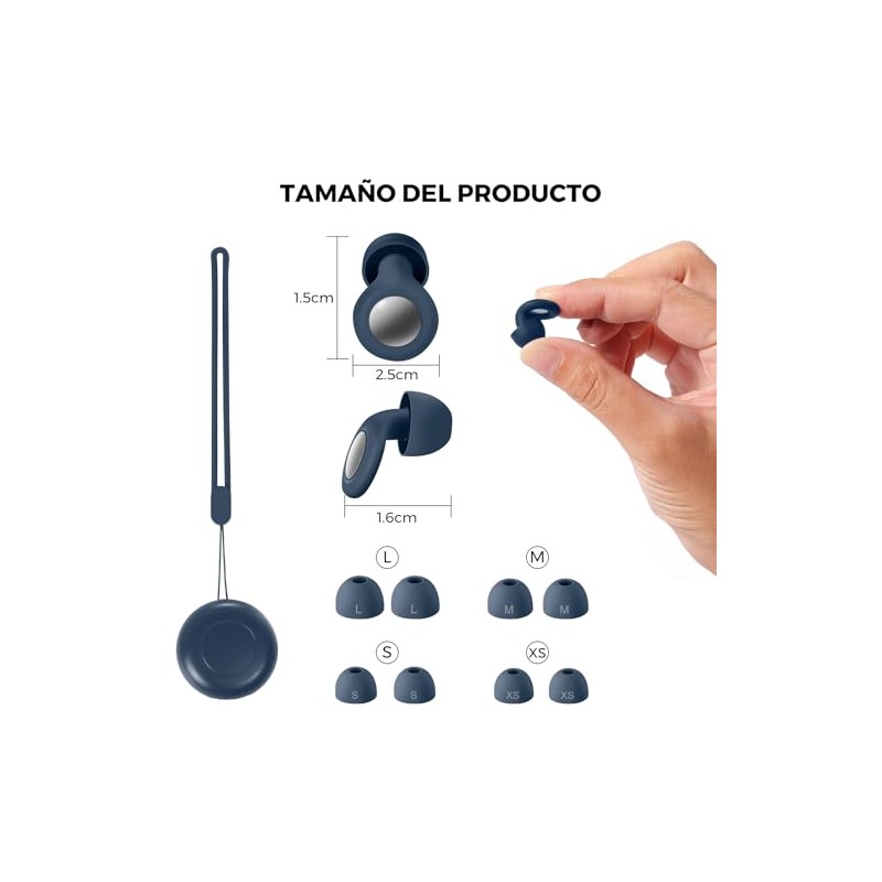 Tapones de Oídos para Dormir, 30 dB de Reducción de