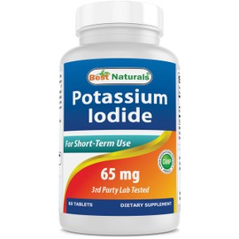 Best Naturals Potassium Iodide 65 mg - Dietary Supplement, 60 Tablets (60 Count (Pack of 1)) (12)