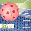 Amoswiz Indoor Pickleball Balls, 6 Pack of 26 Holes Pickleballs,