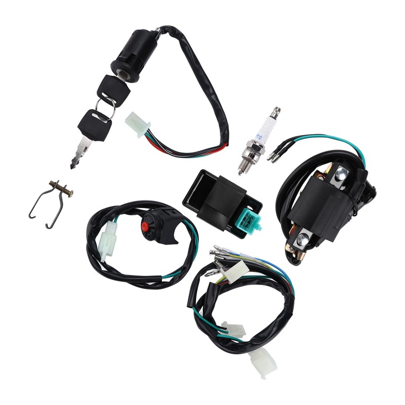 Kill Switch Ignition Coil CDI Spark Plug Wiring Harness Kit