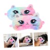 Gatuida 2 Pcs Cute Cat Plush Sleeping Mask Soft Eye