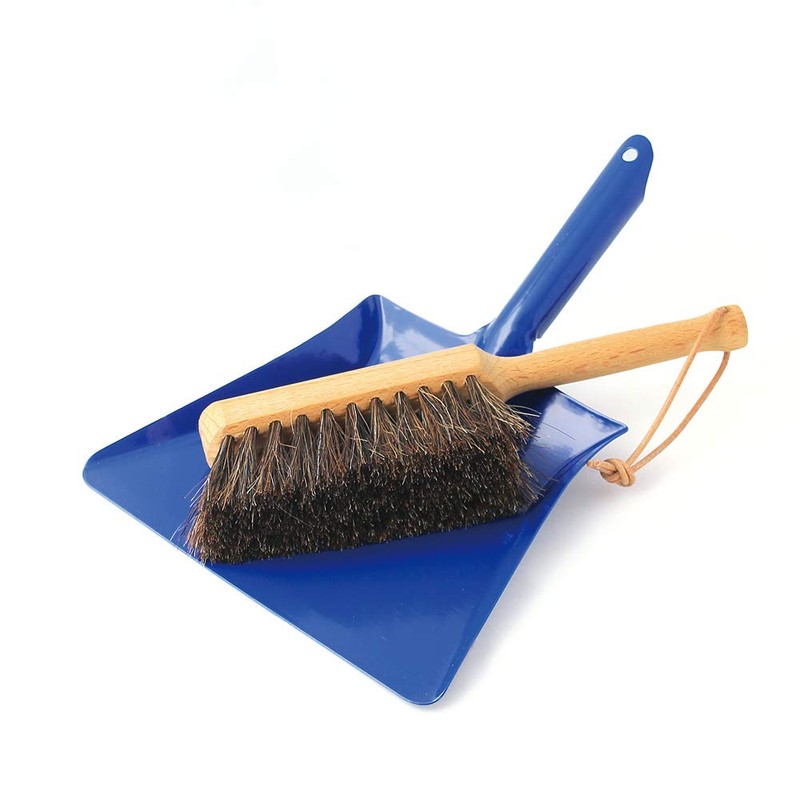 Redecker Mini Dust Pan Set, Large, Blue
