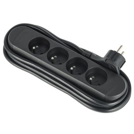 Electraline 32057 Power Strip 4 French Sockets with Cable Reel 16 A Cable 3 m H05VV-F 3G1.5 mm² Flat Connector