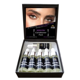 KERATIN Conditioning Serum for Lash Brow LAMINATION Perm/Lift/Tint/Wax AFTERCARE (6-5ml + 6 Free Brushes)