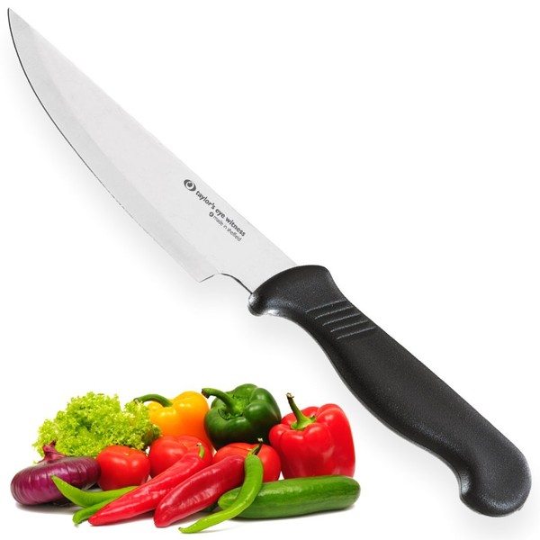 Taylors Eye Witness Sheffield Made Commercial Cooks Knife - Professional 12.5cm Cutting Edge with an Ultra Fine Blade, Precision Ground from Razor Steel. Fibre Grip Handle.
