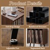 Record Player Stand with 4 Cabinets, Walnut