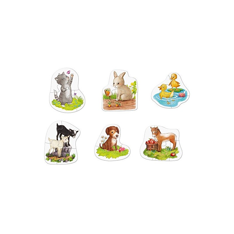 6 erste Puzzles - Tierkinder