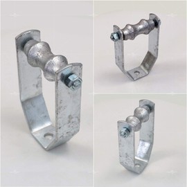 Highcraft ISZB-IE02-5 Clevis Roller Hanger Hot Dipped Galvanized Steel for 2'' Pipe (5 Pack), Chrome