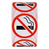 HYBSK No Smoking Logo Labels Glossy Paper Public Warning Stickers