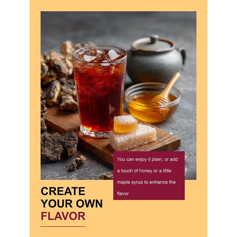TeeLux Chaga Tea Bags, Pure & Natural Chaga Mushroom Tea,