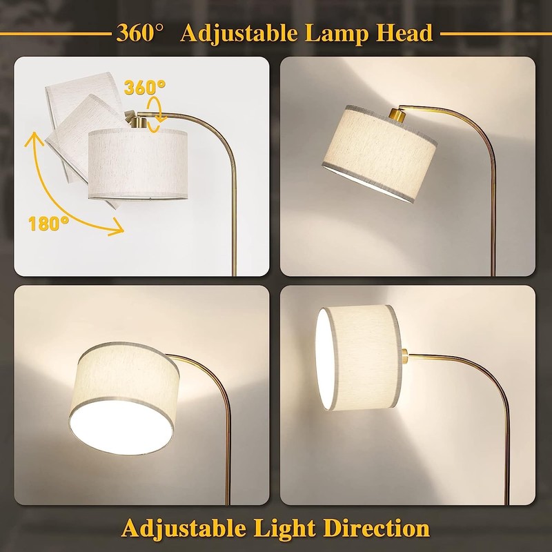 Boncoo LED Floor Lamp Fully Dimmable Modern Standing Lamp Arc
