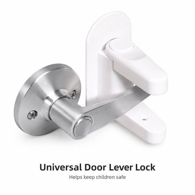 4-Pack Child Safety Door Lever Locks for Home Use –