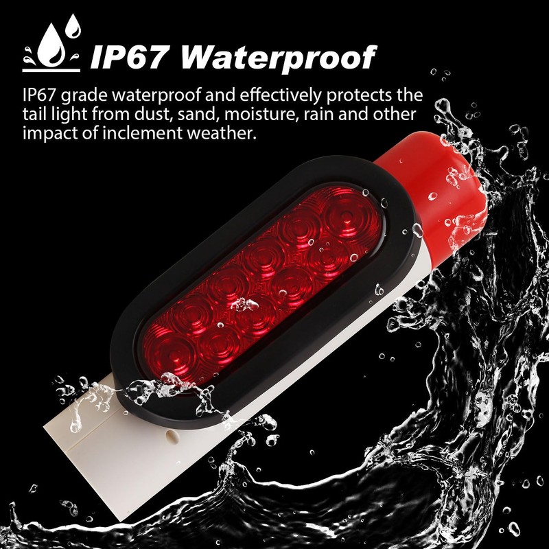 2Pcs Boat Trailer Post Guide-On LED Light Kit, IP67 Waterproof