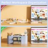 Marbrasse Desk Organiser with 3 Drawers,Multi-Functional Pen Holder,Desk Tidy and