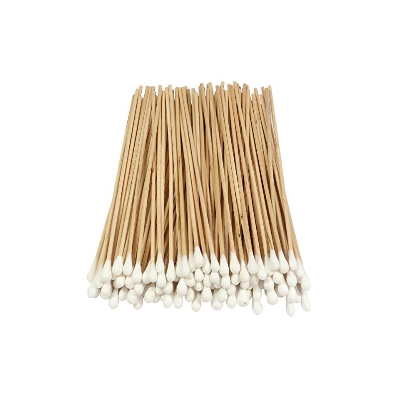HTS 101K0 Cotton Swabs 6 Inch Wooden Applicator - 100
