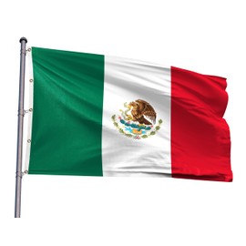 Mexico Extra Large Flag 10x15FT Giant Mexican National Polyester Printed Latin America Flag With 5 Grommets For Mexican Themed Festival Event Parade Party Heritage Hispanic Month Decoration