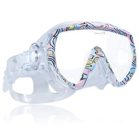 Tilos Titanica, Single Lens Mask for Scuba and Snorkeling (Pink Slug, Junior)