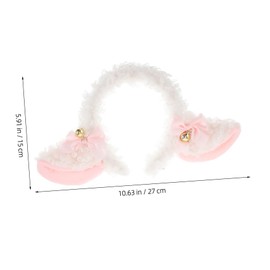 BESPORTBLE Plush Lamb Ears Headband with Jingling Bell Soft Skin Friendly Animal Ear Hair Hoop Cute Decorative Accessory for Adults and Cosplay Costume Party