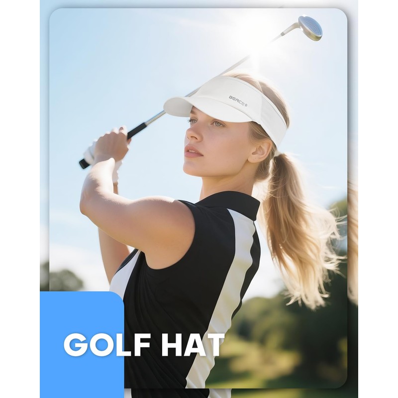 BEACE Lightweight Moisture Wicking Sports Sun Visors Hats Women Men,Sunvisor