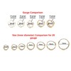 LUCKYJEWUS Double Nose Ring Hoop for Single Piercing, 14k Gold