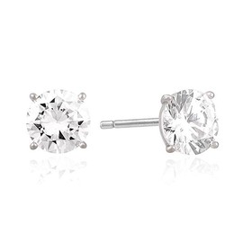 OST mini white silver earrings OTE120Q08QWW plating color / OST 미니 화이트 실버 귀걸이 OTE120Q08QWW 도금컬러