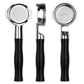 Normcore 58 mm Fit Breville Flat Naked Bottomless Portafilter with 18g Basket, Bottomless Portafilter with Black Anodized Aluminum Fits 58mm Breville Machines