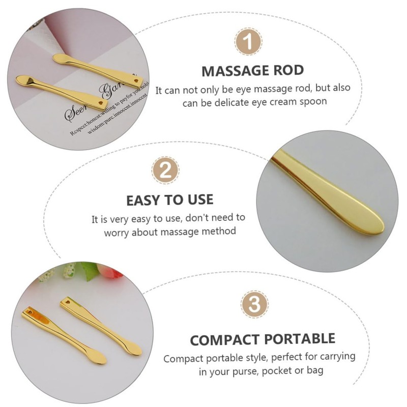 Healeved 12pcs Eye Cream Scoop Sticks Eye Massage Spoon for