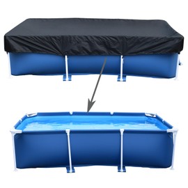 118" X 79" Rectangle Pool Cover, Made of 210D Heavy-Duty Waterproof Oxford Fabric, 10 x 6 ft Rectangle Pool Cover, 120 in x 80 in Swimming Pool Cover, Solar Pool Covers for Rectangular Frame Pools