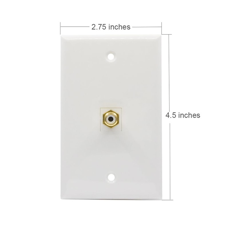 BOPLAT RCA Wall Plate 2 Port Female to Female -