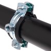 38-46 mm Pipe Clamp with Black Rubber Lining, Two-Part Pipe