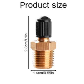 Tabanzhe Brass Air Inflator Adapter-4PCS 1/4" NPT (M) to Standard Valve for Schrader (M) Tire Inflator Connectors for Auto Tyre Valve Adapter Presta Air Compressor Air Hose Nozzle Adapters