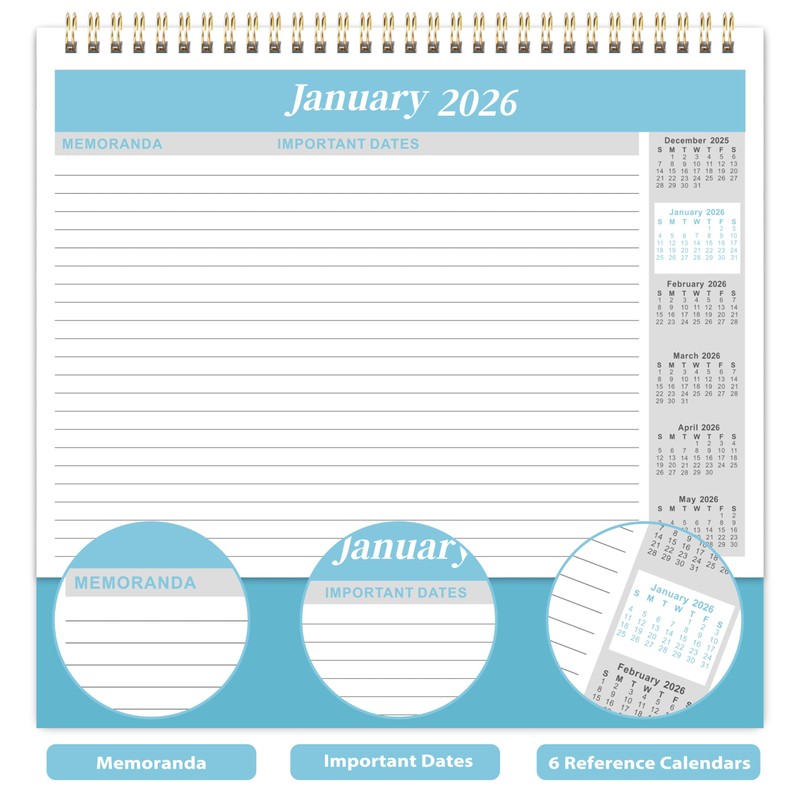 2026 Desk Calendar - Standing Flip Desktop Calendar 2026 from