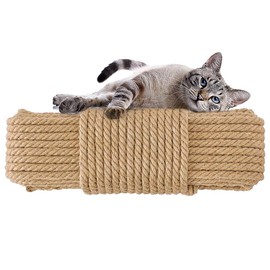Aoneky Replacement Cat Scratching Post Sisal Rope - Hemp Rope for Cat Tree and Tower (5/16'' 33 Ft)