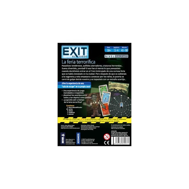Devir Juego de Mesa Exit 13 La Feria Terrorífica