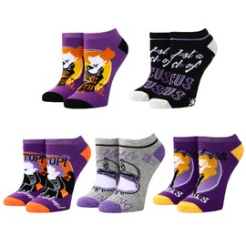 Bioworld Hocus Pocus Characters & Icons Women's 5-Pack Ankle Socks