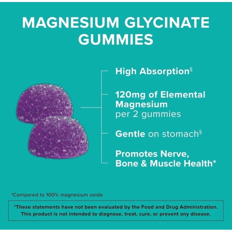 Qunol 2 Pack Qunol Magnesium Glycinate 120mg of Magnesium Glycinate