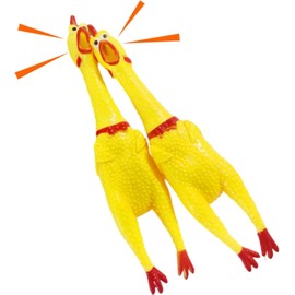 [Set of 2] Surprise Chicken 11.4 inches (29 cm), Bird Toy, Squeaking, Funny Toy, For Dogs, Squeaking, Stress Relief