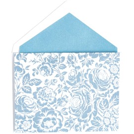 Anna Griffin, Robin's Egg Blue Folded Luxury Notecards, Box Set of 12 Decorative Blank Notecards with Coordinating Envelopes
