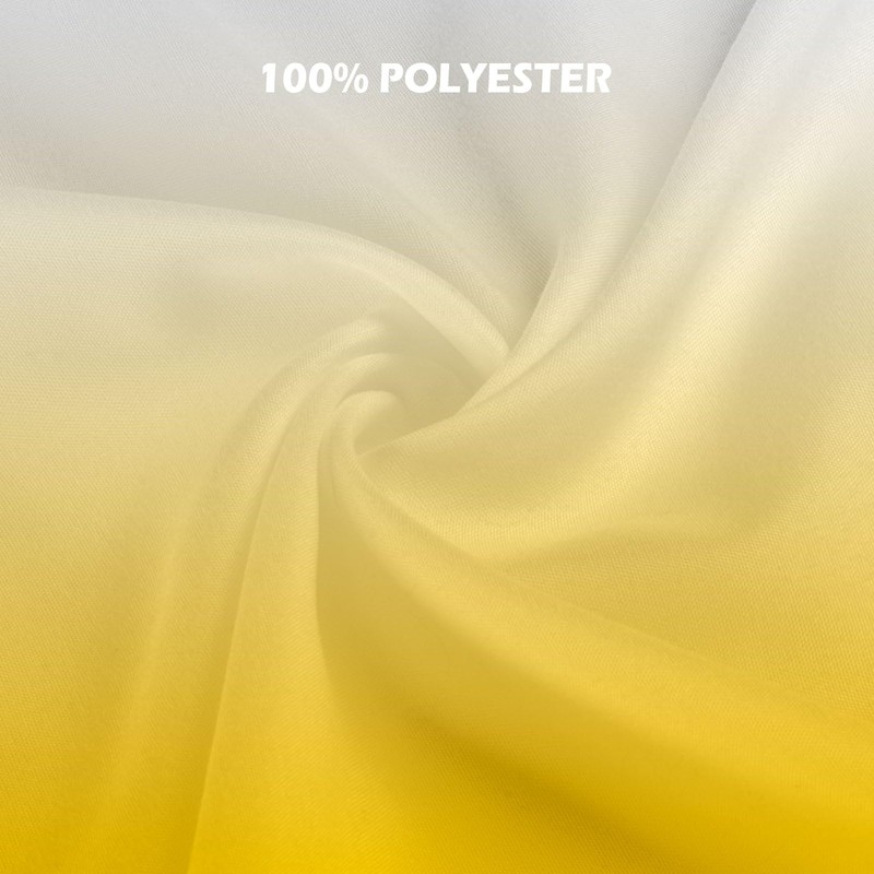 Ombre Yellow Shower Curtains for Bathroom Polyester Fabric Bathroom Curtain