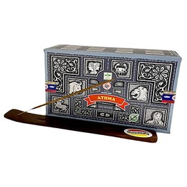 Govinda Incense Stick Holder Bundle with Satya Bangalore (BNG) Super Hit Athma Incense Sticks - 12 Boxes x 15 Grams