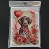 Caroline's Treasures DAC4452GCA7P German Wirehaired Pointer Valentine Roses Greeting Cards