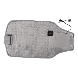 USB Powered Heated Waist Wrap Adjustable Temperature Fast Heating USB Heating Waist Wrap Heating Pad for Waist Neck Knee Light Gray